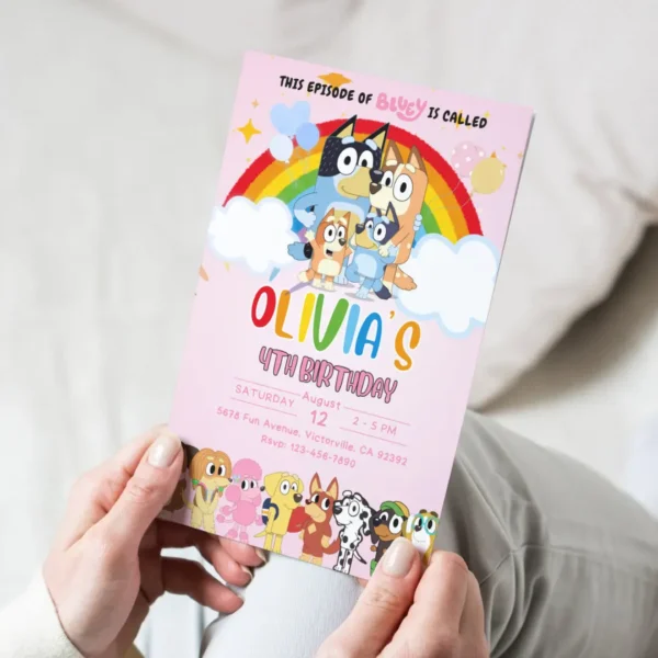 rainbow birthday invitation with family and friends printable and customizable template-4