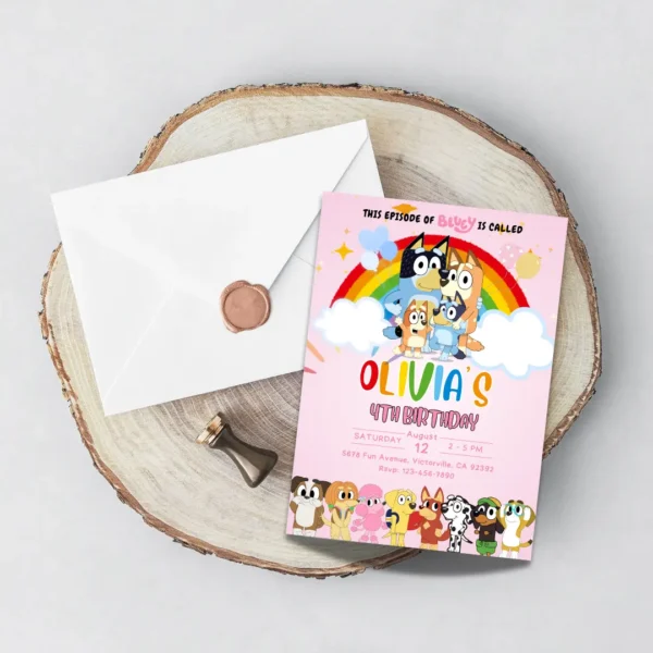 rainbow birthday invitation with family and friends printable and customizable template-5