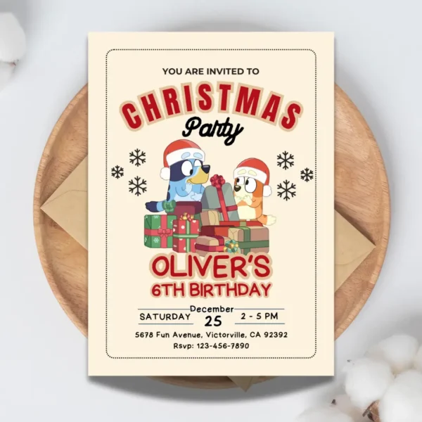 festive red and gold christmas invitation editable and printable-1