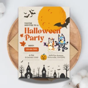 spooky halloween party invitation editable and printable-1