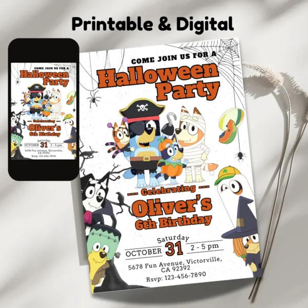 pirate and spooky halloween invitation editable and printable-2