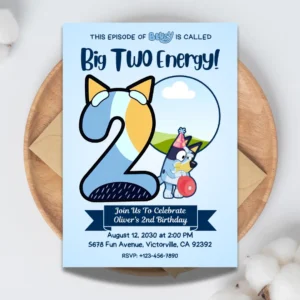 big two energy 2nd birthday bluey invitation editable and printable template-1