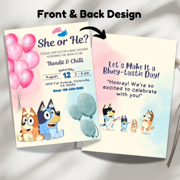 bluey gender reveal baby shower invitation editable and printable-3