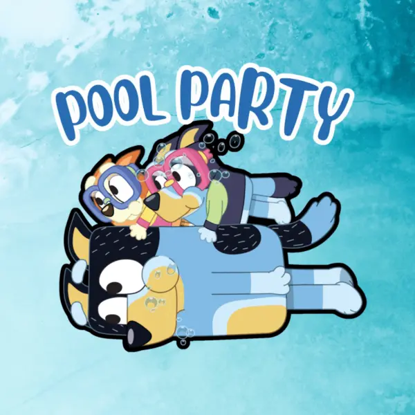 Bluey Pool Party Invitations - for homepage