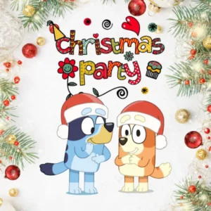 Bluey Christmas Invitations