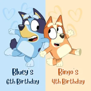 Bluey Joint Birthday Invitations