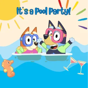 Bluey Pool Party Invitations